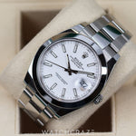 2023 ROLEX DATEJUST WHITE DIAL OYSTER BRACELET 41MM 126300