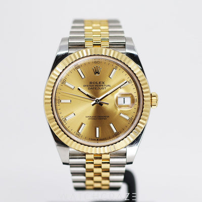 2022 ROLEX DATEJUST 126333 TWO TONE YELLOW GOLD 41MM