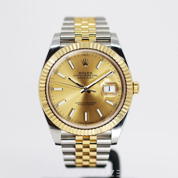 2022 ROLEX DATEJUST 126333 TWO TONE YELLOW GOLD 41MM