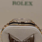 2023 ROLEX DAY-DATE YELLOW GOLD BLACK DIAL W/ BAGUETTE MARKERS 40MM 228238a