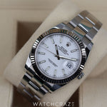 2022 ROLEX DATEJUST WHITE DIAL 41MM 126334 STAINLESS STEEL