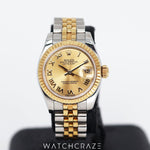 2015 ROLEX LADY-DATEJUST TWO-TONE CHAMPAGNE DIAL 26MM 179173