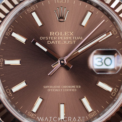 2024 ROLEX DATEJUST CHOCOLATE DIAL TWO TONE 41MM 126331