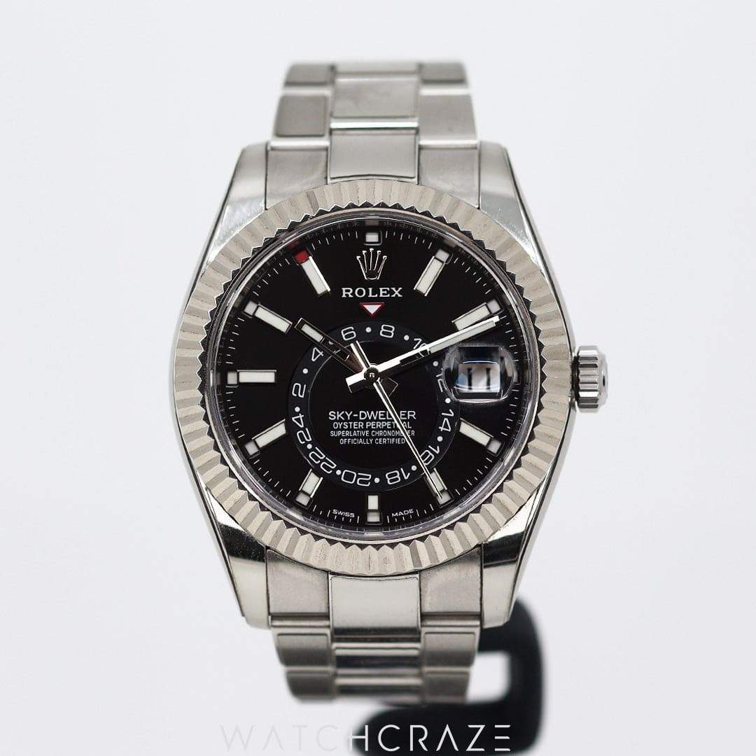 2018 ROLEX SKY-DWELLER BLACK DIAL 42MM 326934