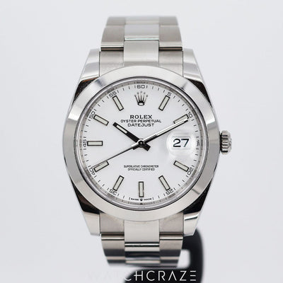 2023 ROLEX DATEJUST WHITE DIAL OYSTER BRACELET 41MM 126300