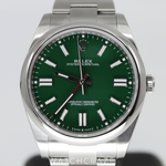 2023 ROLEX OYSTER PERPETUAL OP41 GREEN 41MM 124300