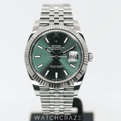 2023 ROLEX DATEJUST GREEN DIAL 41mm 126334