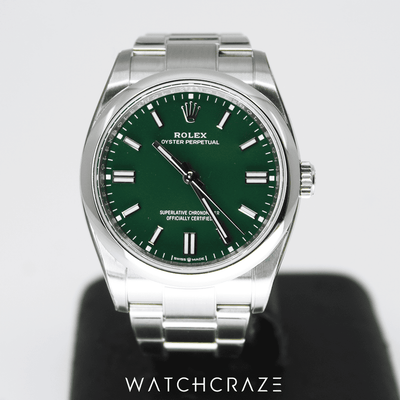 2021 ROLEX OYSTER PERPETUAL GREEN 36MM 126000