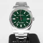 2023 ROLEX OYSTER PERPETUAL OP41 GREEN 41MM 124300