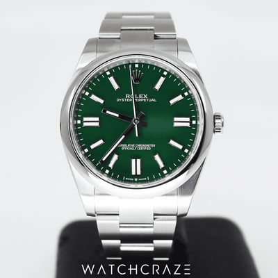 2023 ROLEX OYSTER PERPETUAL OP41 GREEN 41MM 124300