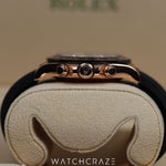 2020 ROLEX COSMOGRAPH DAYTONA BLACK DIAL EVEROSE GOLD 40MM 116515LN