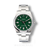 2024 ROLEX OYSTER PERPETUAL GREEN DIAL STAINLESS STEEL 41MM 124300