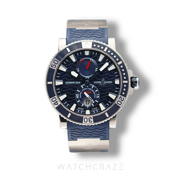 2015 ULYSSE NARDIN MAXI MARJNE DIVER BLUE DIAL 42MM 263-90