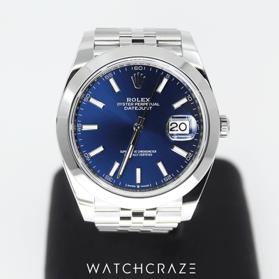 2023 ROLEX DATE JUST 41 BLUE 41MM 126300