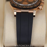 2020 ROLEX COSMOGRAPH DAYTONA BLACK DIAL EVEROSE GOLD 40MM 116515LN