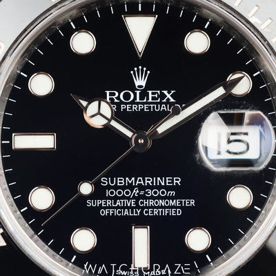 CIRCA 2016 ROLEX SUBMARINER DATE CERAMIC BEZEL 40MM 116610LN