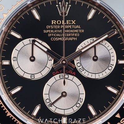 2023 ROLEX DAYTONA COSMOGRAPH ROSE GOLD BLACK DIAL 40MM 126515LN