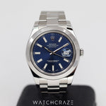 2014 ROLEX DATEJUST BLUE DIAL 41MM 116300