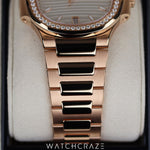2024 PATEK PHILIPPE NAUTILUS LADIES AUTOMATIC ROSE GOLD DIAMOND BEZEL 35.2MM 7118/1200R-00