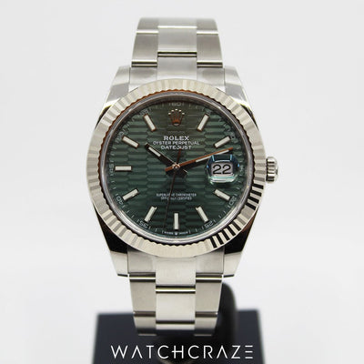 2023 ROLEX DATEJUST MINT MOTIF DIAL 41MM 126334