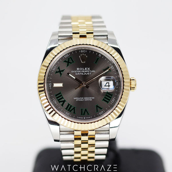 2023 ROLEX DATEJUST TWO TONE WIMBELDON 41MM 126333