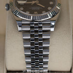 2020 ROLEX DATEJUST BLACK DIAL DIAMOND MARKER 41MM 126334