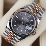 2023 ROLEX DATEJUST SLATE DIAL 36MM 126231 TWO TONE ROSE GOLD STAINLESS STEEL