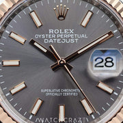 2023 ROLEX DATEJUST SLATE DIAL 36MM 126231 TWO TONE ROSE GOLD STAINLESS STEEL