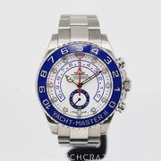 2018 ROLEX YACHTMASTER 2 WHITE DIAL 44MM 116680 STAINLESS STEEL