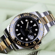 2009 ROLEX GMT MASTER II YELLOW GOLD STAINLESS STEEL 40MM 116713LN