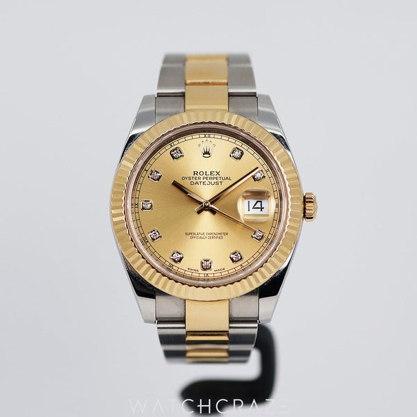 2017 ROLEX DATEJUST CHAMPAGNE DIAL 41MM 126333