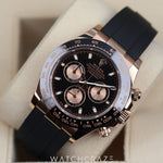 2020 ROLEX COSMOGRAPH DAYTONA BLACK DIAL EVEROSE GOLD 40MM 116515LN