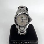 2007 TAG LADIES TAG HEUER LINK PEARL DIAL DIAMOND 27 MM W645970