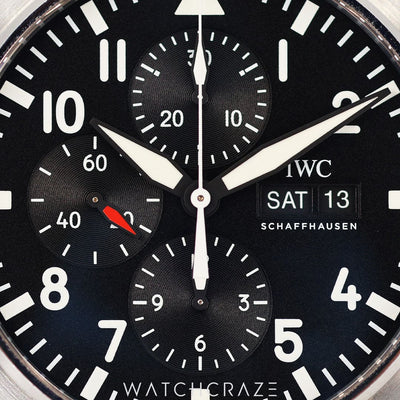 2014 IWC PILOT CHRONOGRAPH BLACK DIAL 42MM IW377709