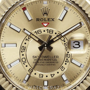 2020 ROLEX SKY-DWELLER FULL YELLOW GOLD CHAMPAGNE DIAL 42MM 326938