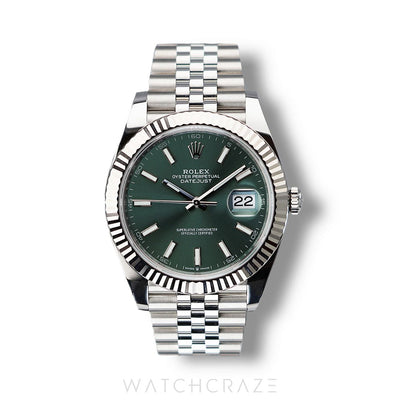 2024 ROLEX DATEJUST MINT GREEN DIAL 41MM 126334