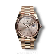 2022 ROLEX DAY-DATE SUNDUST BAGUETTE DIAMOND MARKERS 40MM 228235