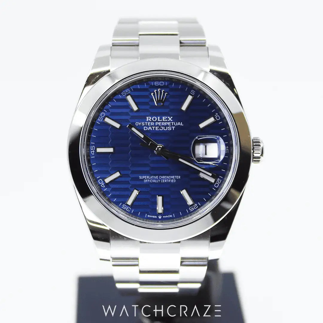 2023 ROLEX DATEJUST BLUE MOTIF DIAL 41MM 126300