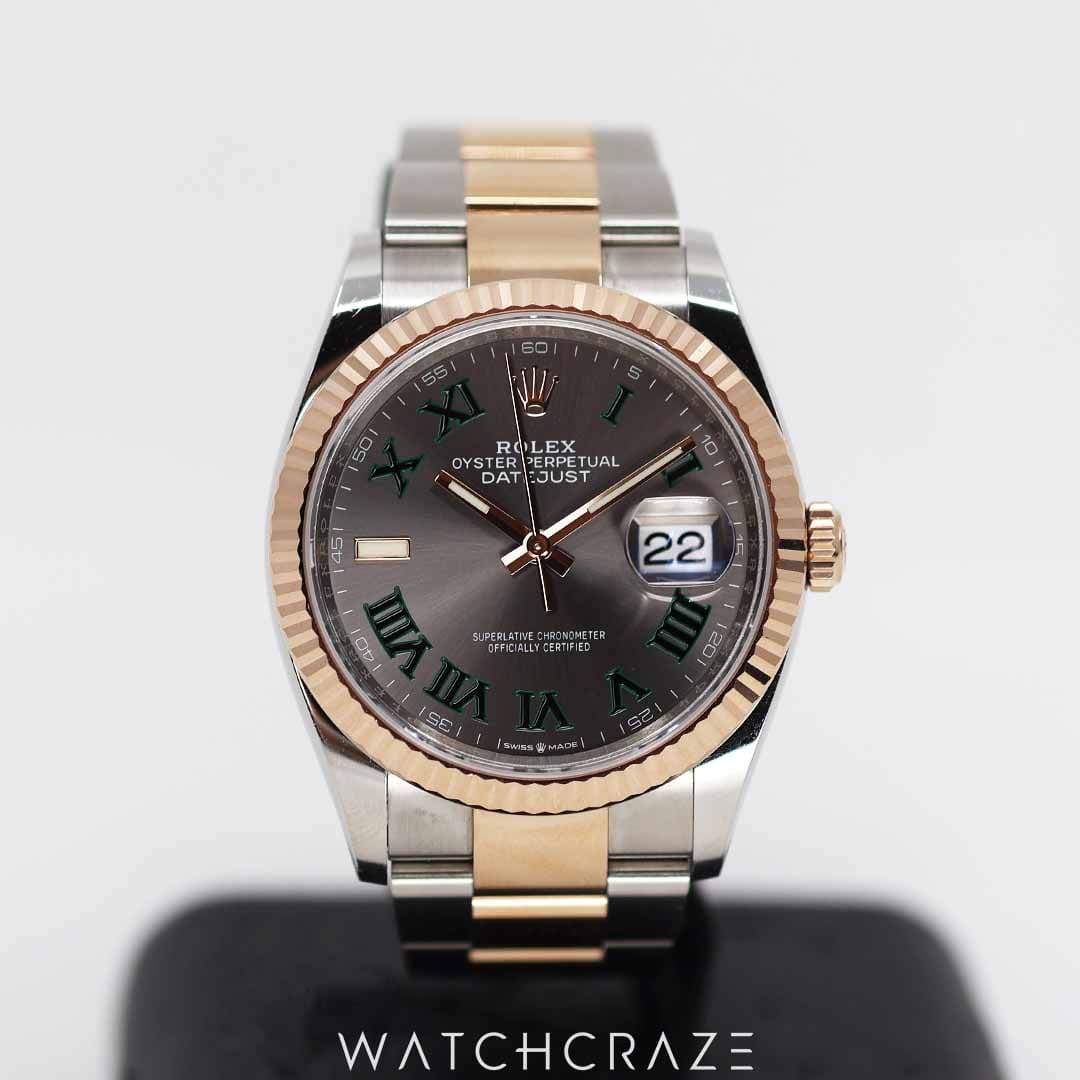 2022 ROLEX DATEJUST TWO-TONE WIMBLEDON 36MM 126231