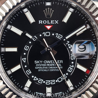 2022 ROLEX SKY-DWELLER BLACK DIAL 42MM 326934 STAINLESS STEEL