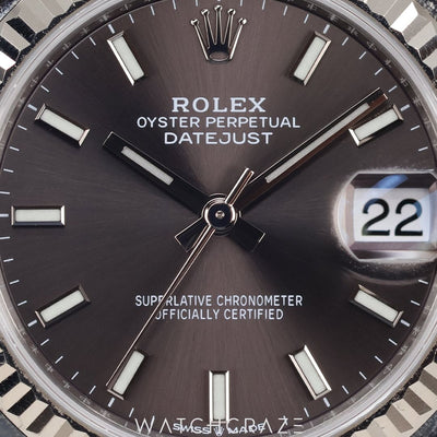 2022 ROLEX DATEJUST GREY DIAL 31MM 278274