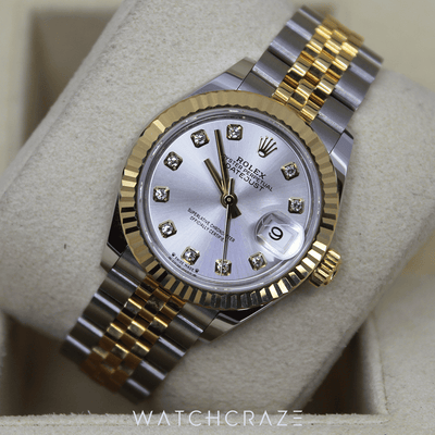 2021 ROLEX LADY-DATEJUST TWO TONE DIAMOND MARKERS 28MM 279173