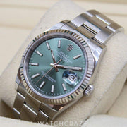 2023 ROLEX DATEJUST MINT GREEN 36MM 126234