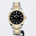 2024 ROLEX EXPLORER TWO TONE STEEL AND YELLOW GOLD BLACK DIAL 36MM 124273