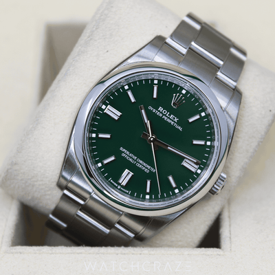 2021 ROLEX OYSTER PERPETUAL GREEN 36MM 126000