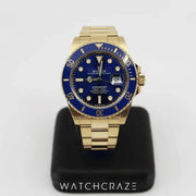 2022 ROLEX SUBMARINER DATE FULL GOLD ‘BLUESY’ 41MM 126618LB