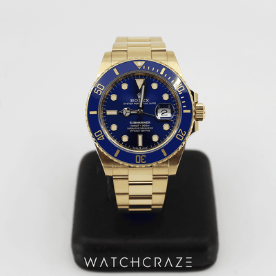 2022 ROLEX SUBMARINER DATE FULL GOLD ‘BLUESY’ 41MM 126618LB
