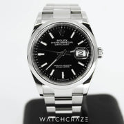 2021 ROLEX DATEJUST 36 BLACK DIAL 36MM 126200