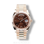 2022 ROLEX DAY-DATE EVEROSE GOLD CHOCOLATE DIAL 40MM 228235
