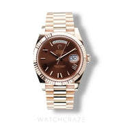 2022 ROLEX DAY-DATE ROSE GOLD CHOCOLATE DIAL 40MM 228235